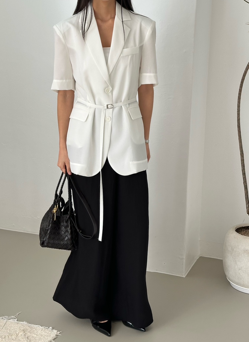 LE VASE韓國直郵女裝新品休閑人氣時尚推薦職業夾克含腰繩LE VASE夾克