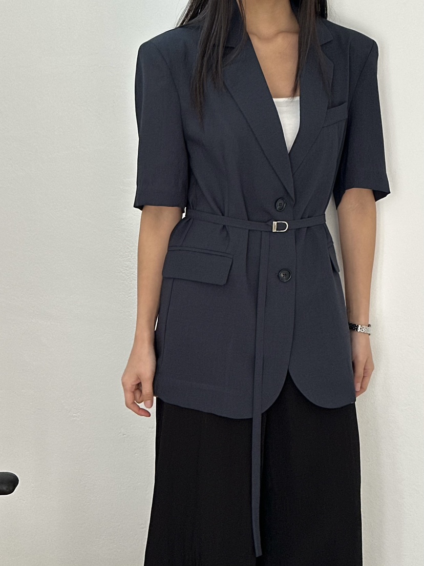 LE VASE韓國直郵女裝新品休閑人氣時尚推薦職業夾克含腰繩LE VASE夾克