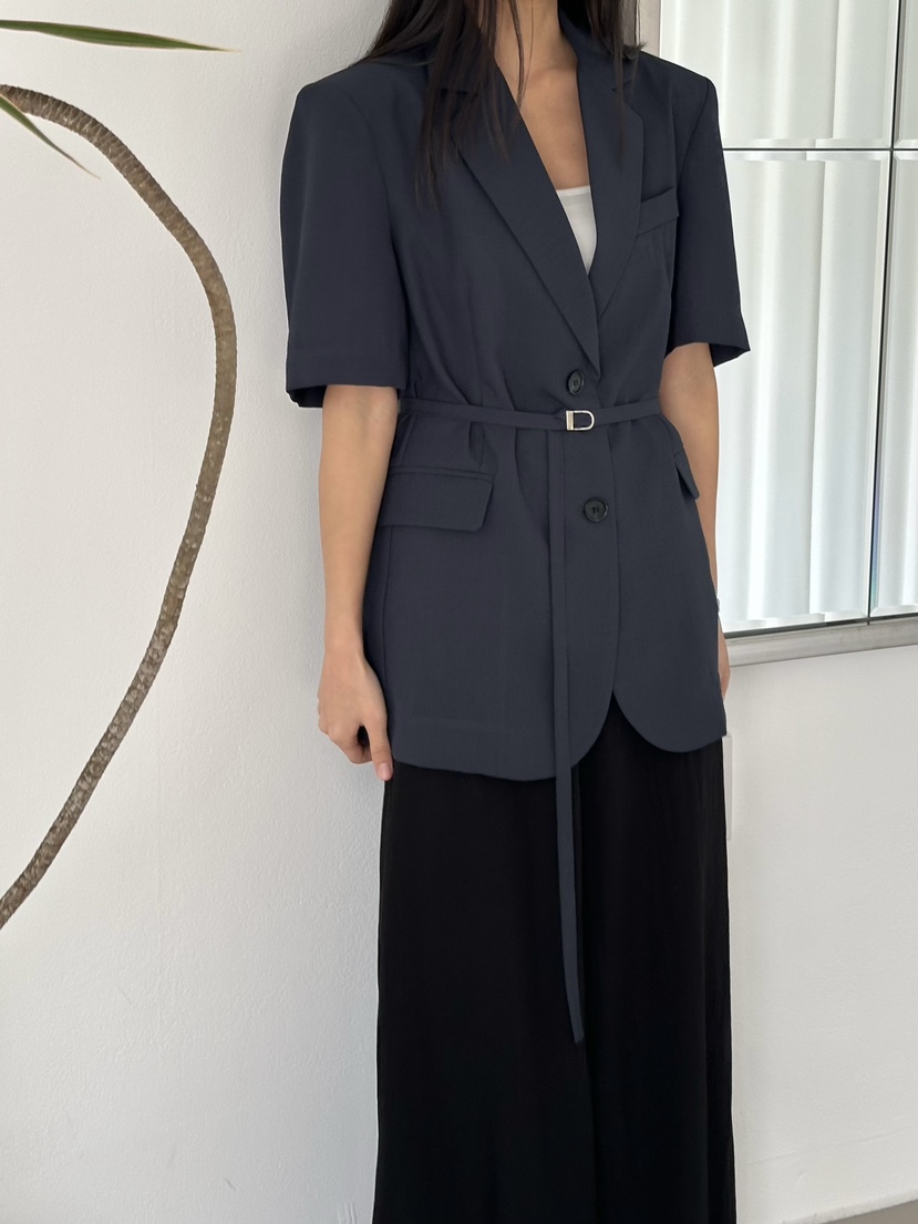 LE VASE韓國直郵女裝新品休閑人氣時尚推薦職業夾克含腰繩LE VASE夾克