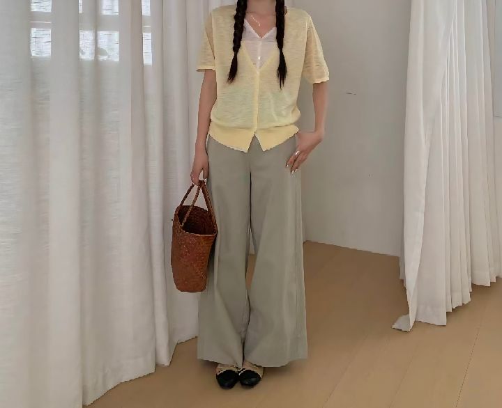 CRONG韓國東大門直郵女裝新款休閑時尚人氣26春夏針織衫假兩件CRONG針織衫