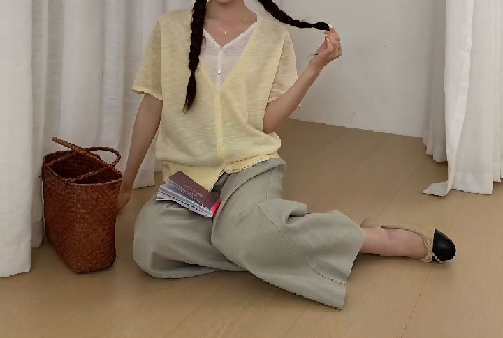 CRONG韓國東大門直郵女裝新款休閑時尚人氣26春夏針織衫假兩件CRONG針織衫