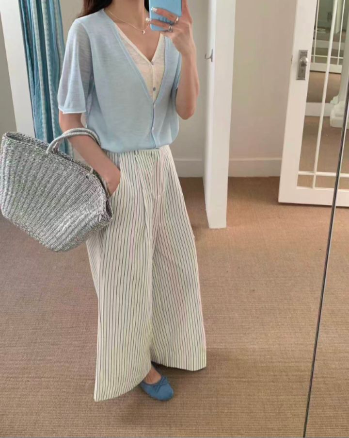 CRONG韓國東大門直郵女裝新款休閑時尚人氣26春夏針織衫假兩件CRONG針織衫