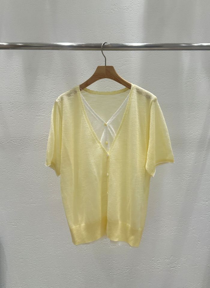 CRONG韓國東大門直郵女裝新款休閑時尚人氣26春夏針織衫假兩件CRONG針織衫圖色3