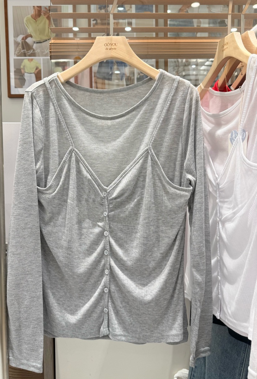 DE GO YOU東大門直郵女士新品人氣時尚熱賣職業長袖T恤DE GO YOU長袖T恤圖色2