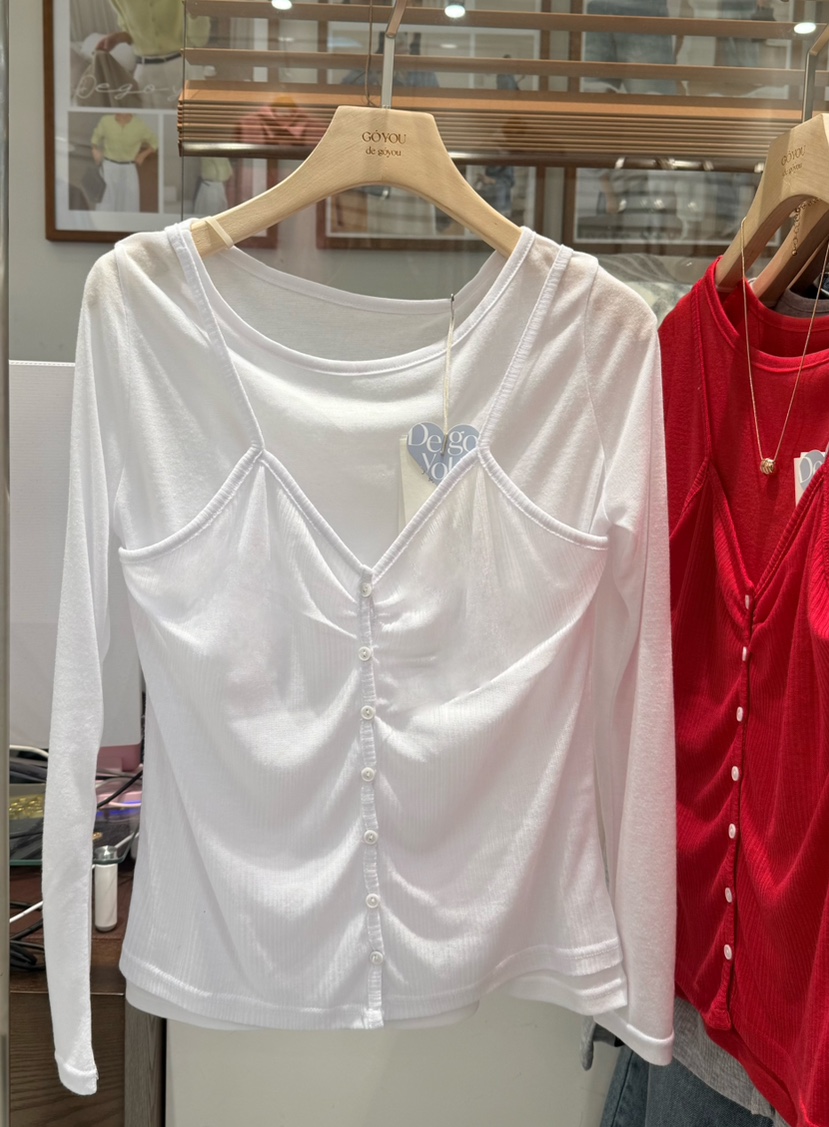 DE GO YOU東大門直郵女士新品人氣時尚熱賣職業長袖T恤DE GO YOU長袖T恤圖色3