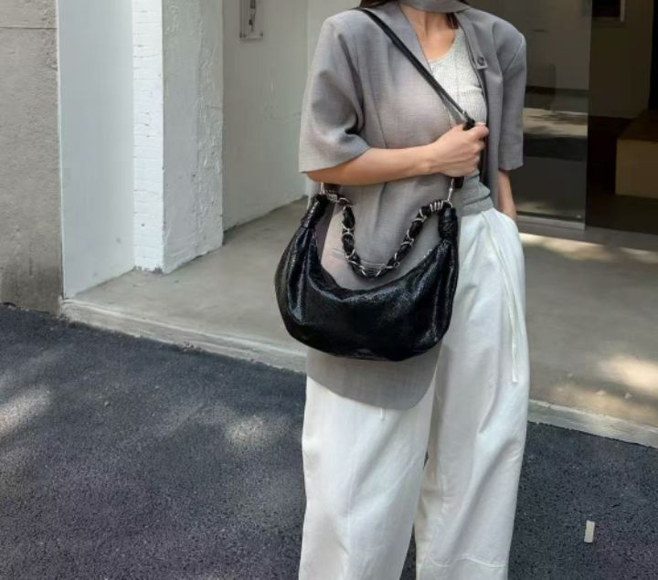 TROUVAILLE韓國直郵女士新款推薦熱賣真品單肩斜跨包羊皮TROUVAILLE單肩/斜跨包