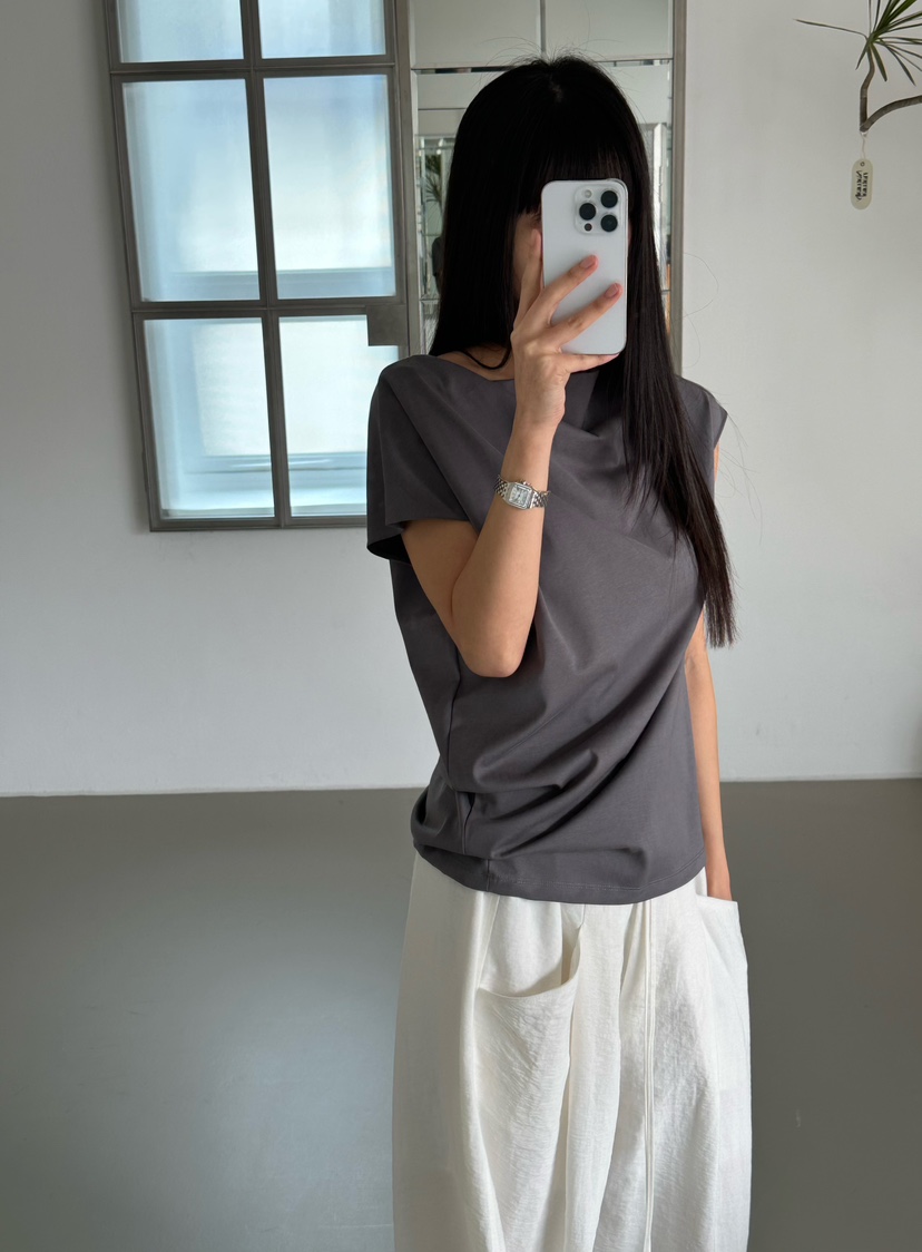 LE VASE韓國東大門代購女裝新款熱賣休閑26春夏人氣職業T恤LE VASET恤