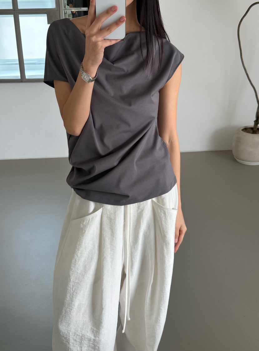 LE VASE韓國東大門代購女裝新款熱賣休閑26春夏人氣職業T恤LE VASET恤