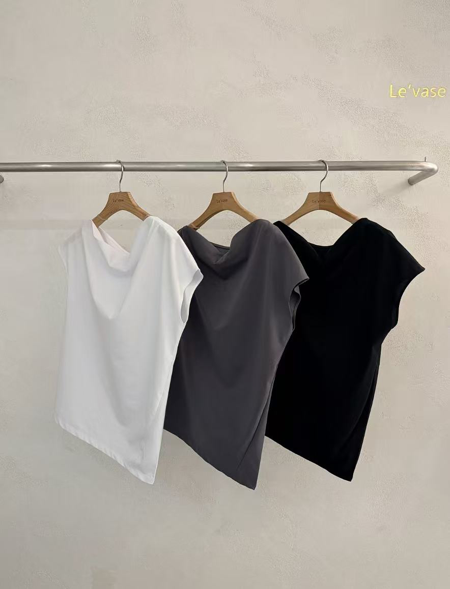 LE VASE韓國東大門代購女裝新款熱賣休閑26春夏人氣職業T恤LE VASET恤
