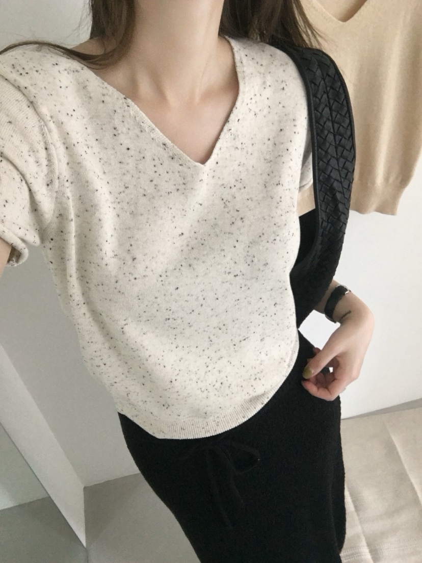 LEGACY韓國直郵實拍女裝新款人氣職業熱賣26春夏針織衫V領LEGACY針織衫