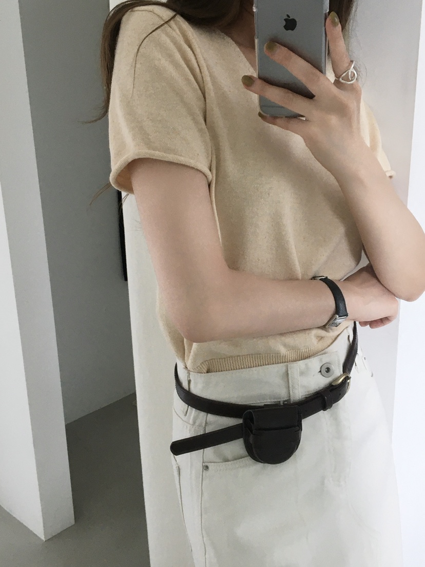 LEGACY韓國直郵實拍女裝新款人氣職業熱賣26春夏針織衫V領LEGACY針織衫