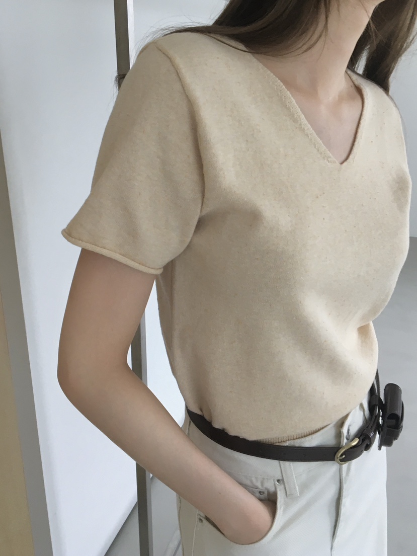 LEGACY韓國直郵實拍女裝新款人氣職業熱賣26春夏針織衫V領LEGACY針織衫