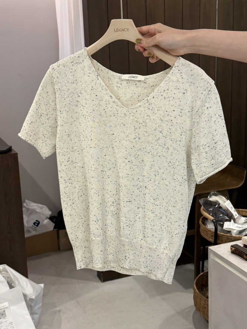 LEGACY韓國直郵實拍女裝新款人氣職業熱賣26春夏針織衫V領LEGACY針織衫圖色1