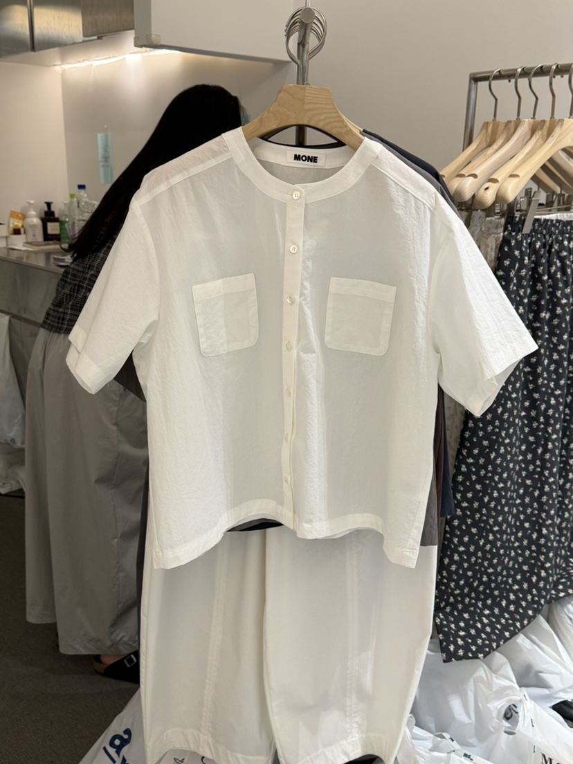 MONE-A韓國代購女裝新品人氣時尚26春夏推薦休閑襯衫蕾絲衫MONE-A襯衫/蕾絲衫圖色1