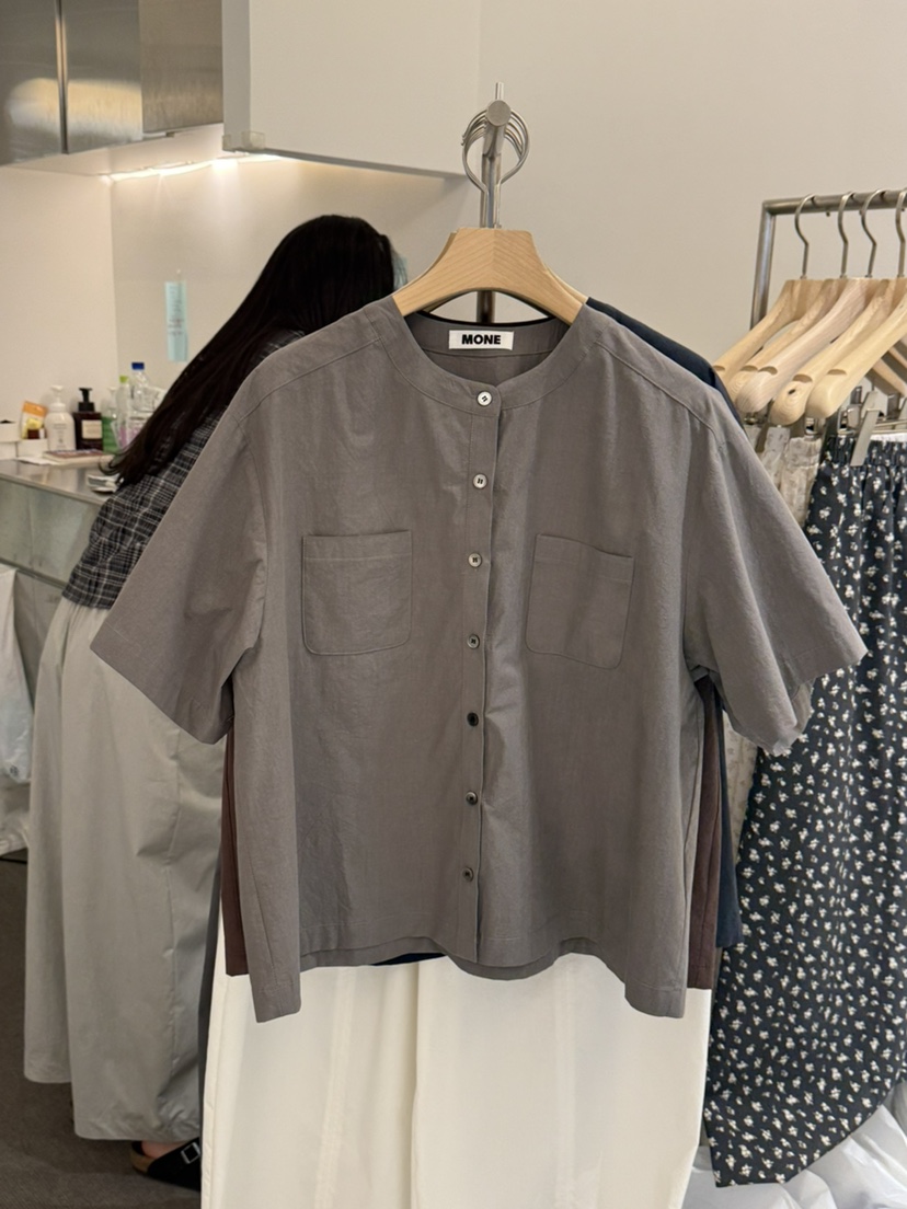 MONE-A韓國代購女裝新品人氣時尚26春夏推薦休閑襯衫蕾絲衫MONE-A襯衫/蕾絲衫圖色2