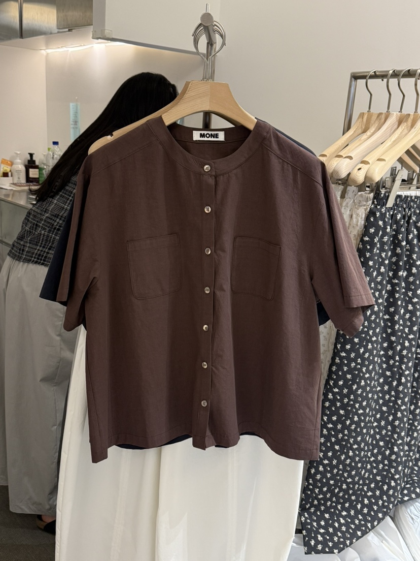 MONE-A韓國代購女裝新品人氣時尚26春夏推薦休閑襯衫蕾絲衫MONE-A襯衫/蕾絲衫圖色3