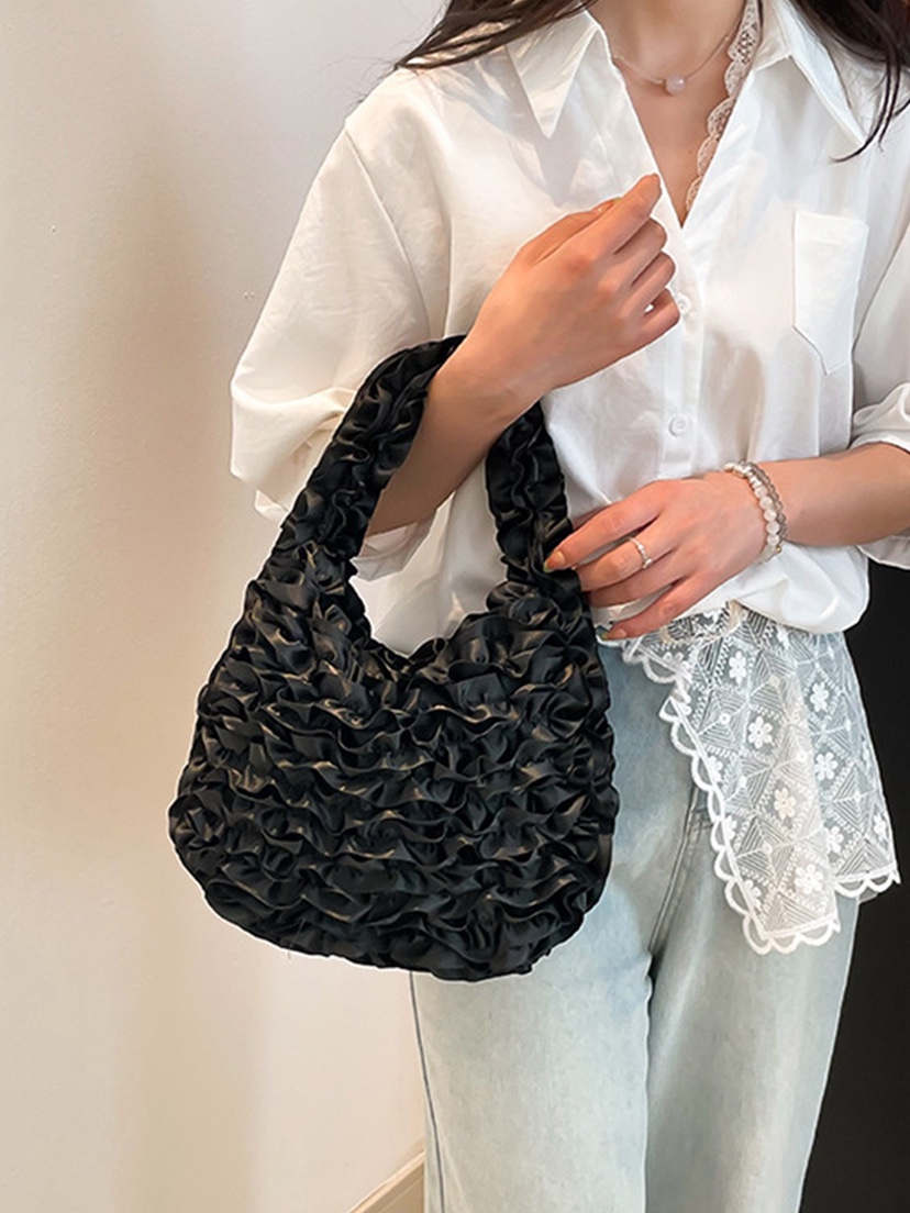 NICEALICE韓國代購女裝新款時尚休閑手拿包腋下包荷葉邊雪紡NICEALICE手拿包/腋下包