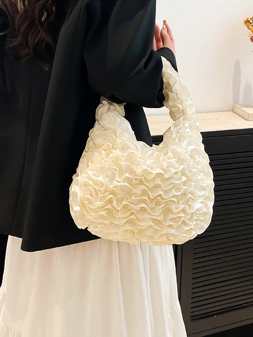 NICEALICE韓國代購女裝新款時尚休閑手拿包腋下包荷葉邊雪紡NICEALICE手拿包/腋下包