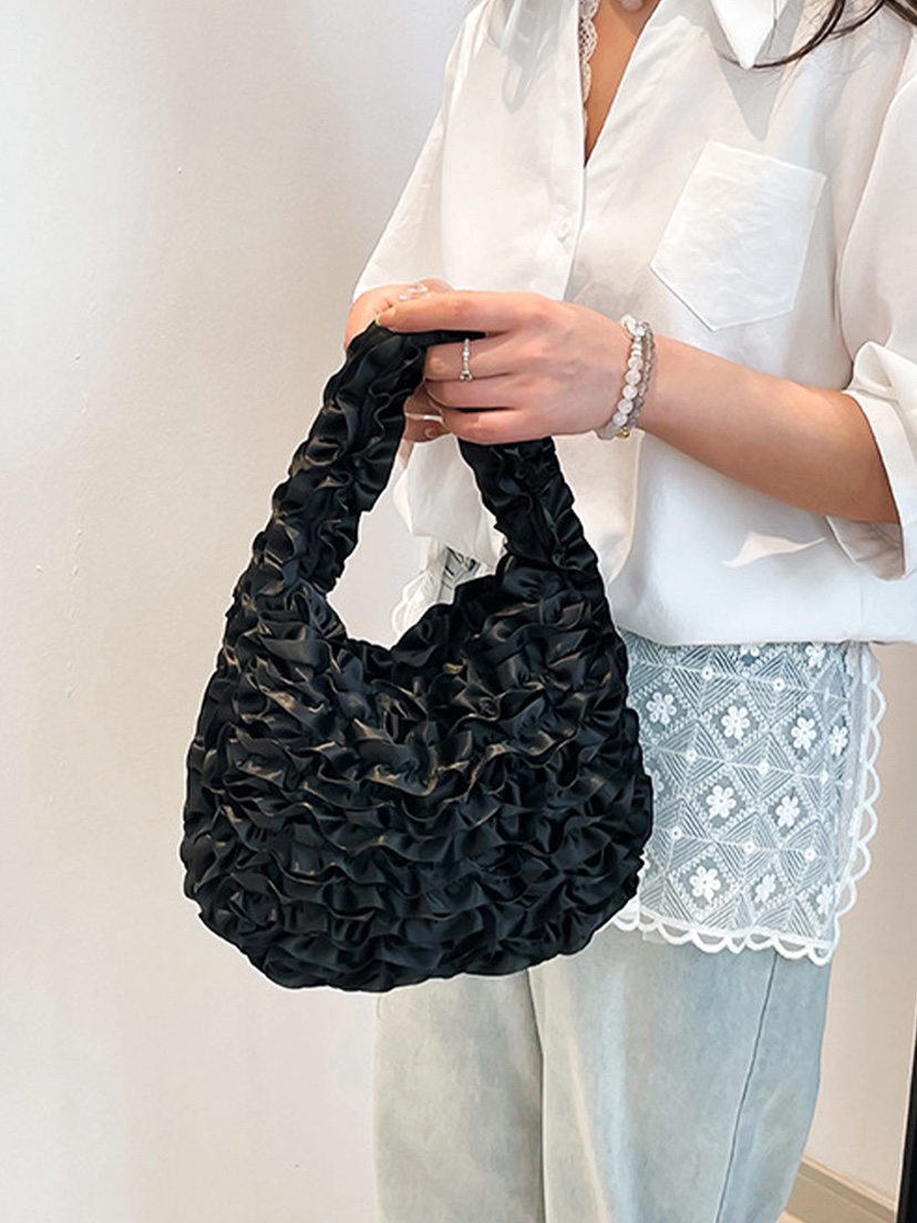 NICEALICE韓國代購女裝新款時尚休閑手拿包腋下包荷葉邊雪紡NICEALICE手拿包/腋下包