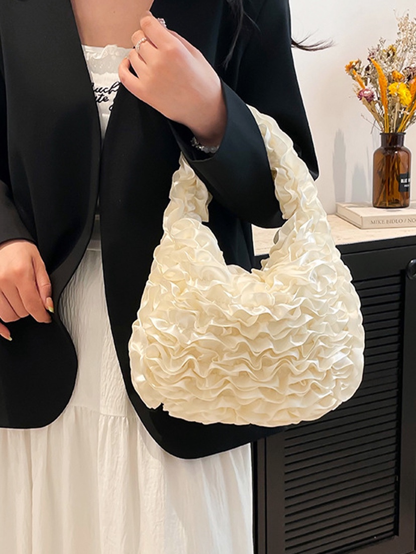NICEALICE韓國代購女裝新款時尚休閑手拿包腋下包荷葉邊雪紡NICEALICE手拿包/腋下包