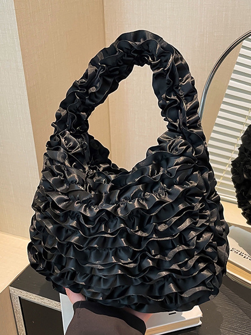 NICEALICE韓國代購女裝新款時尚休閑手拿包腋下包荷葉邊雪紡NICEALICE手拿包/腋下包