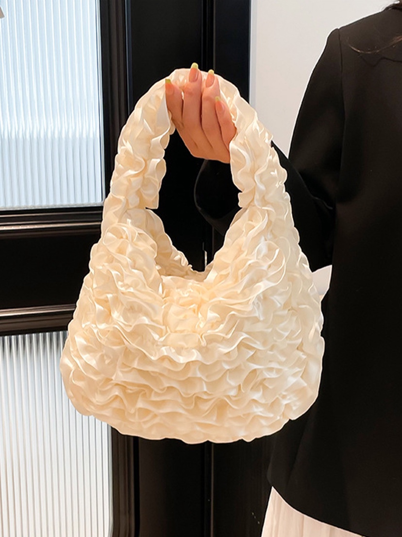 NICEALICE韓國代購女裝新款時尚休閑手拿包腋下包荷葉邊雪紡NICEALICE手拿包/腋下包圖色2