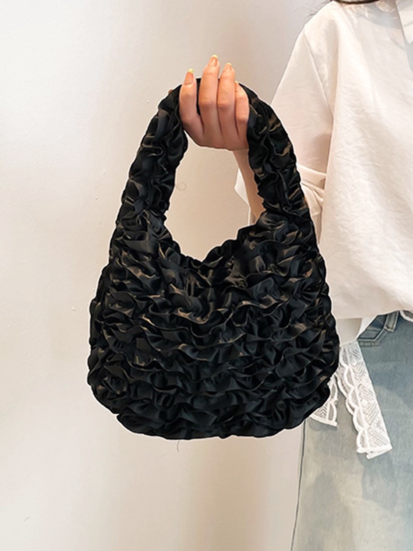 NICEALICE韓國代購女裝新款時尚休閑手拿包腋下包荷葉邊雪紡NICEALICE手拿包/腋下包圖色3