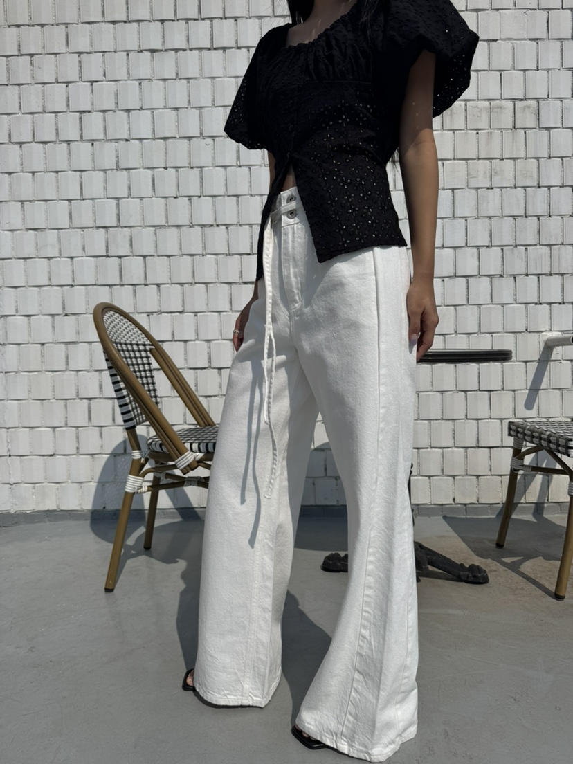 RIAH韓國代購女裝新品時尚休閑人氣職業推薦牛仔褲含腰帶RIAH牛仔褲