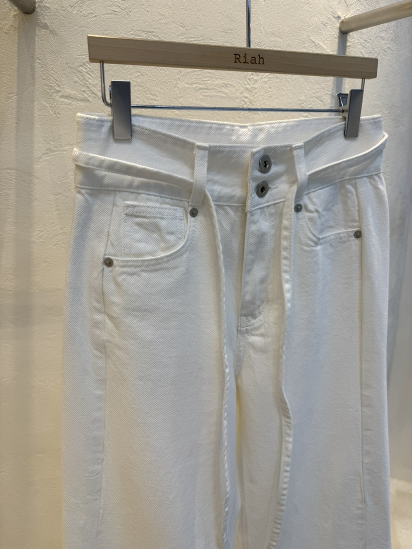 RIAH韓國代購女裝新品時尚休閑人氣職業推薦牛仔褲含腰帶RIAH牛仔褲