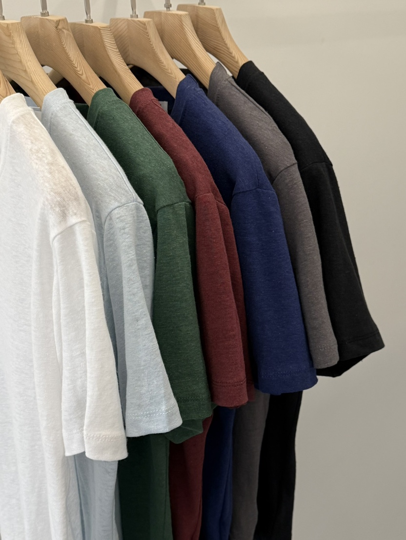 MONE-A韓國直郵女士新款熱賣職業休閑26春夏時尚T恤亞麻布MONE-AT恤