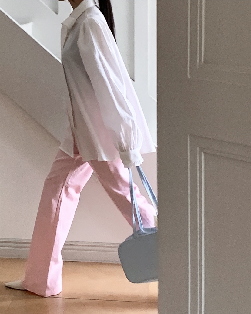 LIVE AID-P韓國直郵實拍女士新品休閑襯衫蕾絲衫含領帶系帶LIVE AID-P襯衫/蕾絲衫