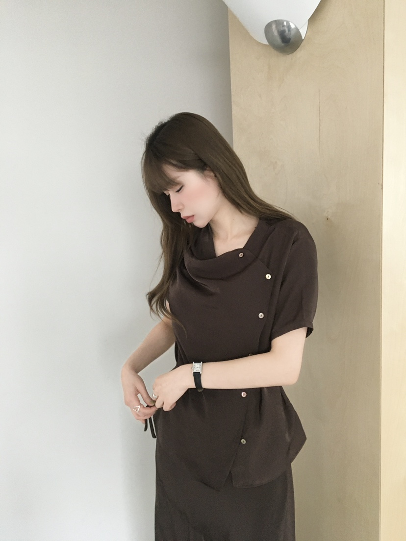 LEGACY韓國東大門代購女裝新品職業時尚襯衫蕾絲衫含腰繩LEGACY襯衫/蕾絲衫