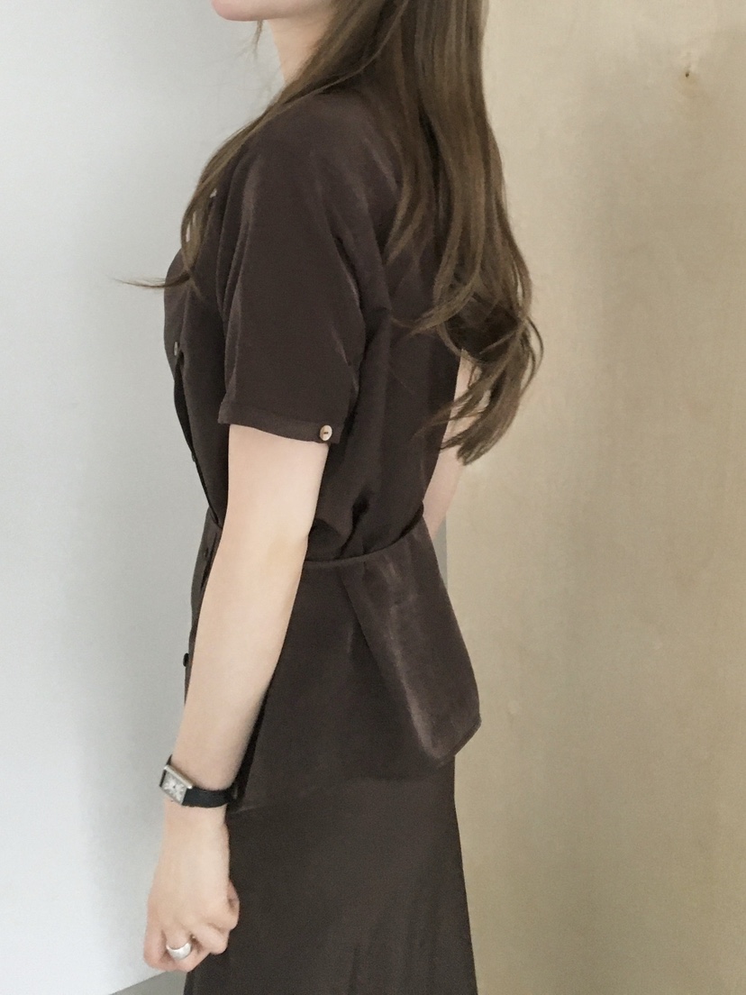 LEGACY韓國東大門代購女裝新品職業時尚襯衫蕾絲衫含腰繩LEGACY襯衫/蕾絲衫