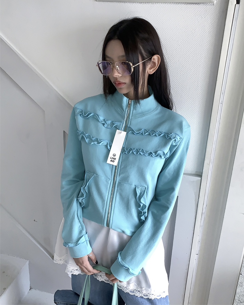 LIVE AID-P韓國東大門直郵女士新品26春夏休閑夾克拉鏈LIVE AID-P夾克