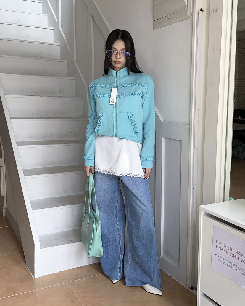 LIVE AID-P韓國東大門直郵女士新品26春夏休閑夾克拉鏈LIVE AID-P夾克