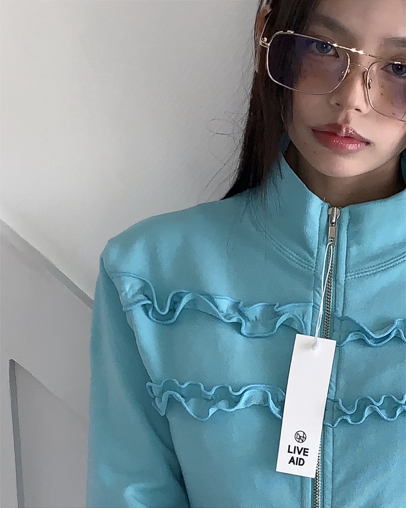 LIVE AID-P韓國東大門直郵女士新品26春夏休閑夾克拉鏈LIVE AID-P夾克