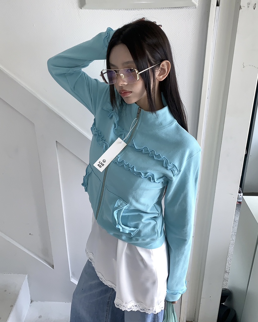 LIVE AID-P韓國東大門直郵女士新品26春夏休閑夾克拉鏈LIVE AID-P夾克