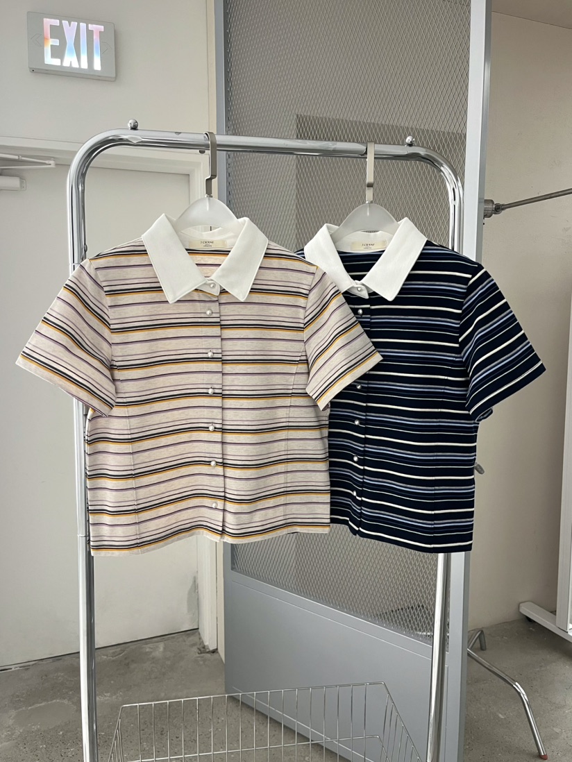 J CRANE-A韓國東大門直郵女士新品休閑熱賣T恤開衫紐扣J CRANET恤