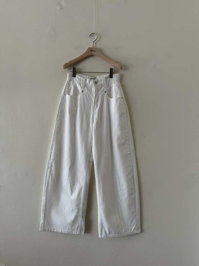 MENG韓國代購女裝新品休閑時尚推薦26春夏真品職業牛仔褲MENG牛仔褲圖色1