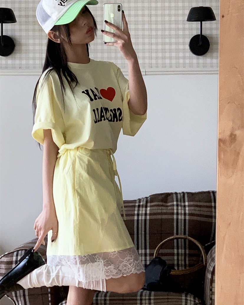 LIVE AID-P韓國直郵實拍女裝新品人氣26春夏時尚推薦T恤LIVE AID-PT恤