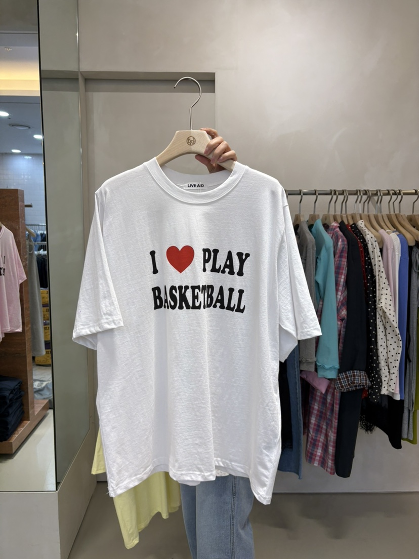 LIVE AID-P韓國直郵實拍女裝新品人氣26春夏時尚推薦T恤LIVE AID-PT恤圖色2