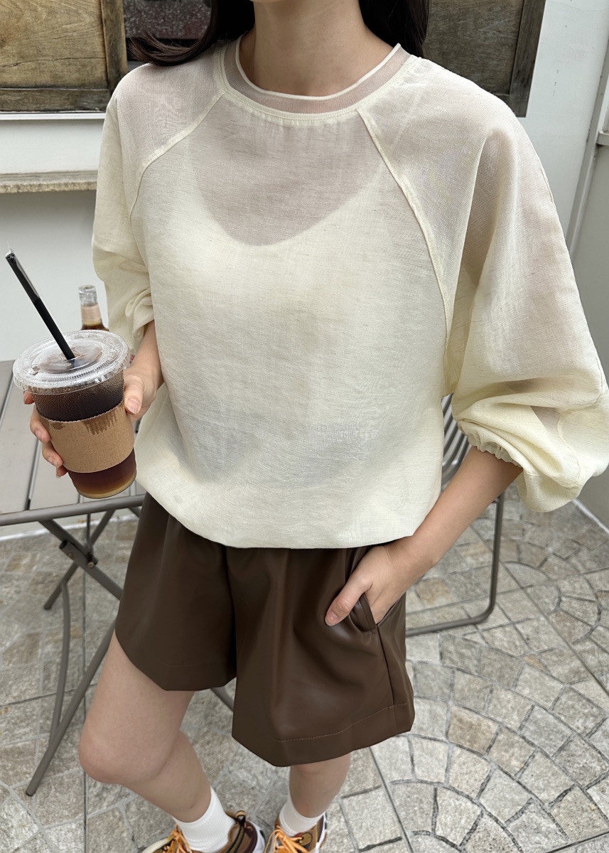 CLASSY-O東大門代購女士新品26春夏人氣休閑襯衫蕾絲衫透明CLASSY-O襯衫/蕾絲衫