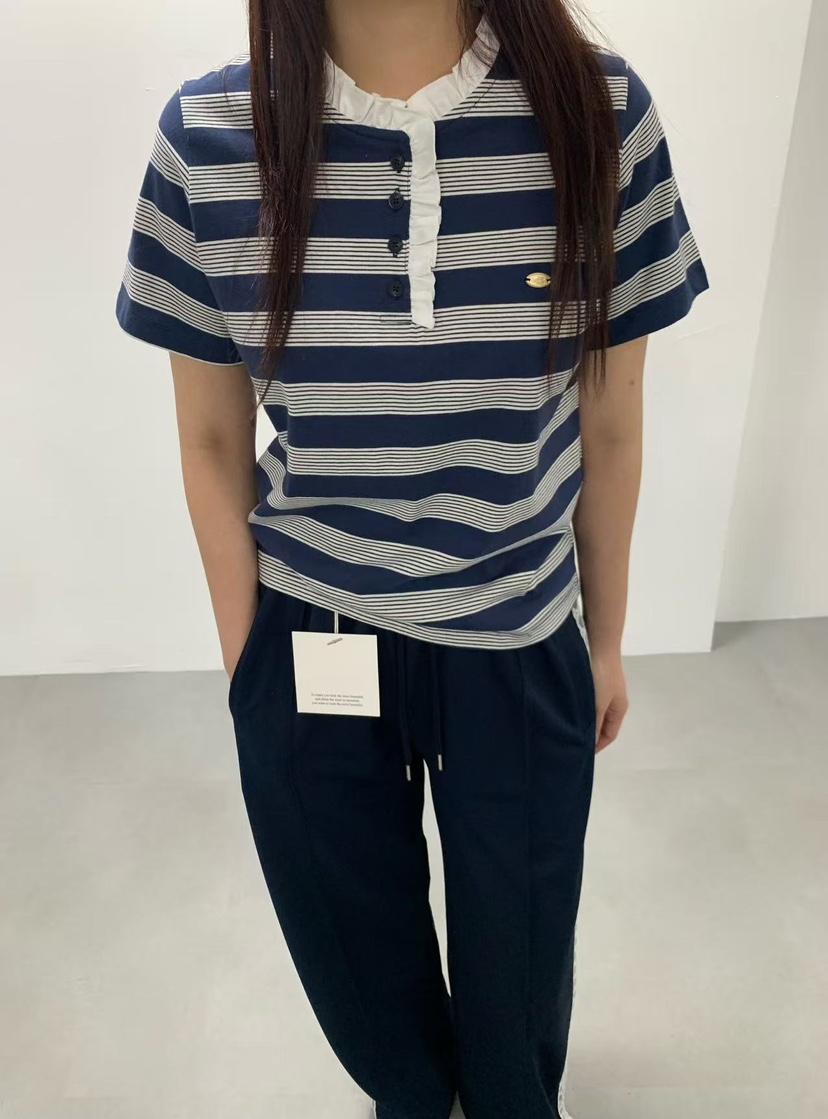 J CRANE-A韓國直郵女士新款推薦休閑職業人氣26春夏T恤條紋J CRANET恤