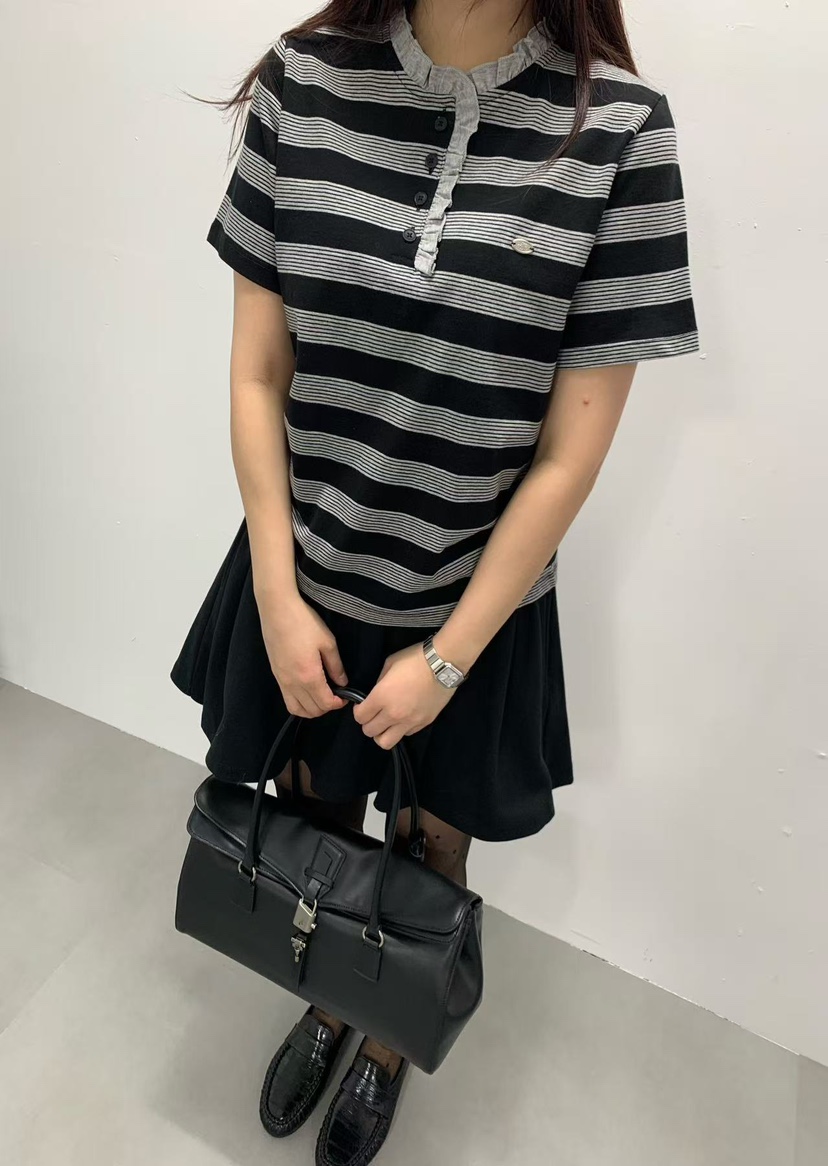 J CRANE-A韓國直郵女士新款推薦休閑職業人氣26春夏T恤條紋J CRANET恤