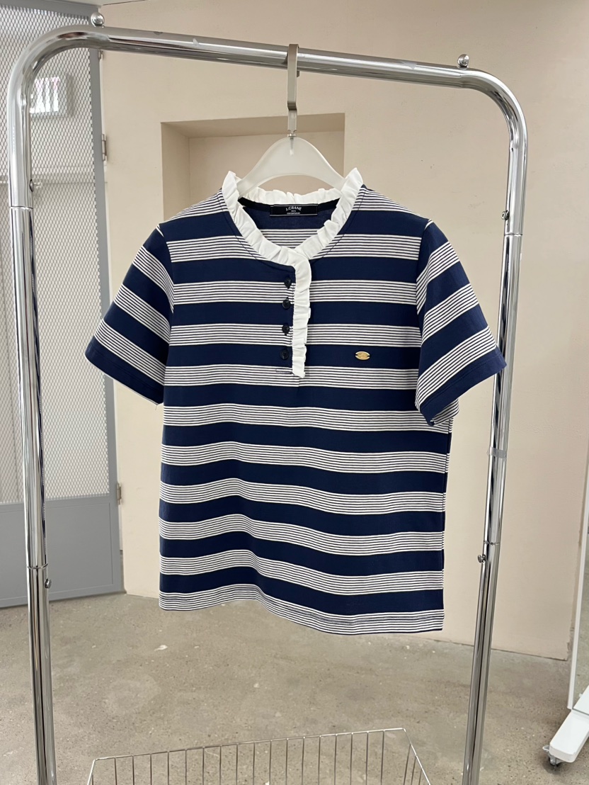 J CRANE-A韓國直郵女士新款推薦休閑職業人氣26春夏T恤條紋J CRANET恤圖色3