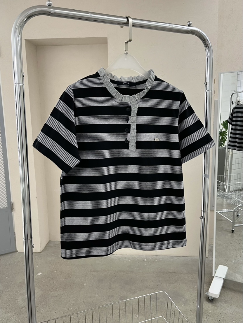 J CRANE-A韓國直郵女士新款推薦休閑職業人氣26春夏T恤條紋J CRANET恤圖色4