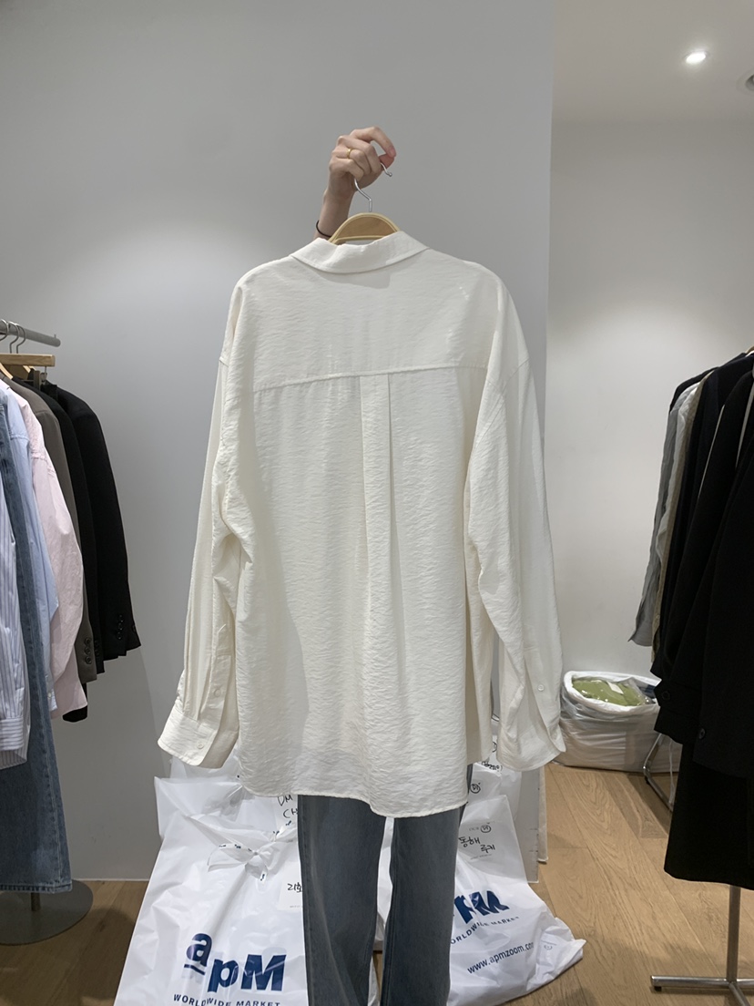 OUR-A/NOVAE韓國代購女裝新品26春夏襯衫蕾絲衫褶皺寬松OUR/NOVAE襯衫/蕾絲衫