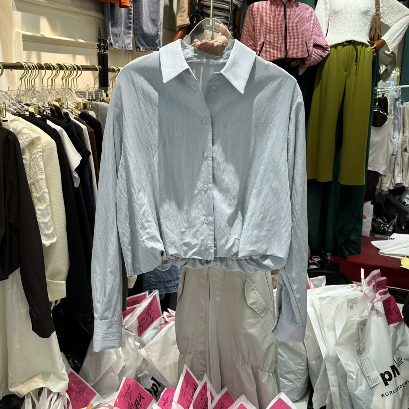 3COLOR韓國東大門直郵女裝新款人氣襯衫蕾絲衫Three color襯衫/蕾絲衫圖色1