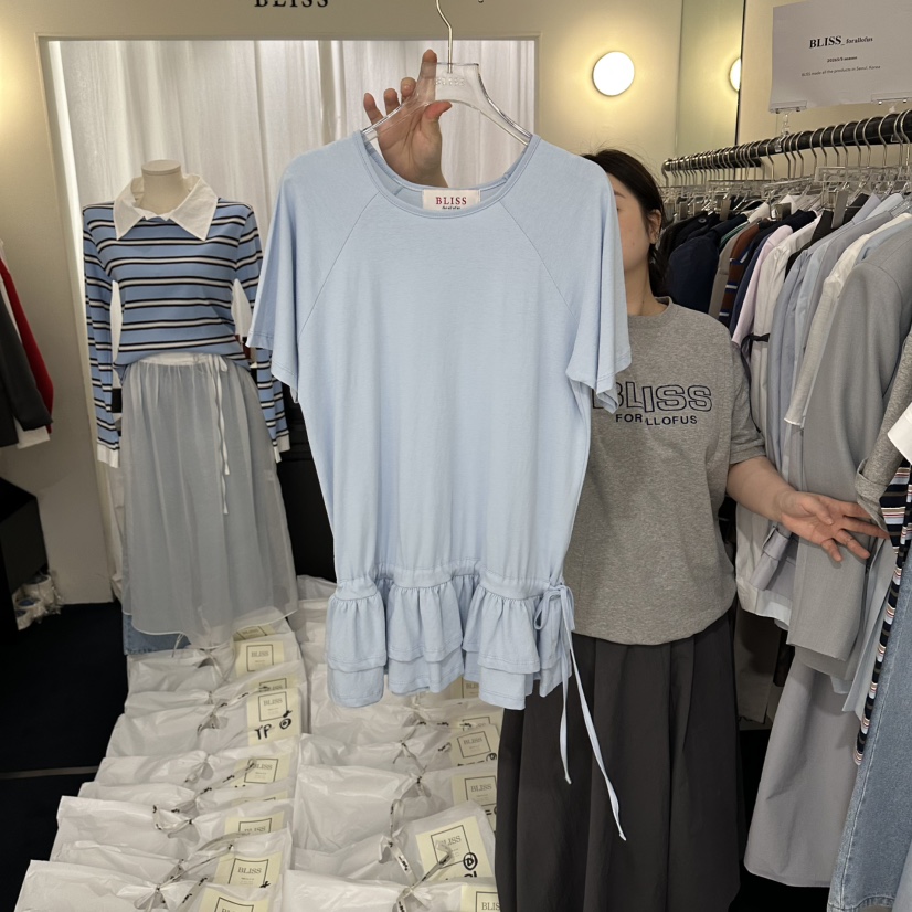 BLISS韓國直郵女裝新款休閑人氣職業熱賣26春夏推薦時尚T恤BLISST恤圖色2