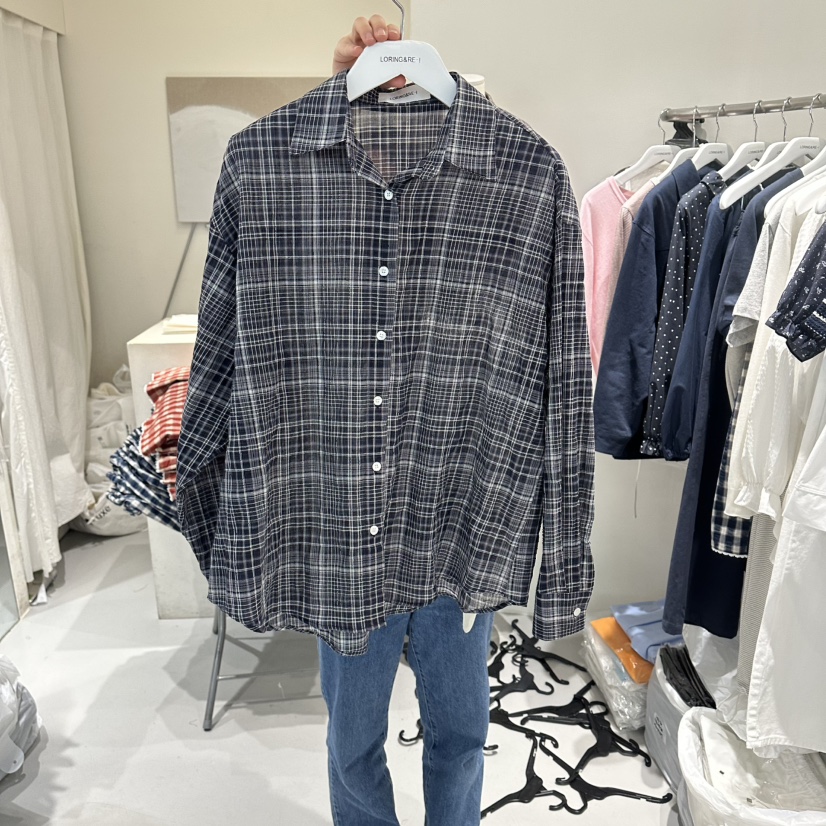 LORING RE I韓國直郵實拍女士新款26春夏熱賣襯衫蕾絲衫LORING RE-I/BARE襯衫/蕾絲衫圖色2